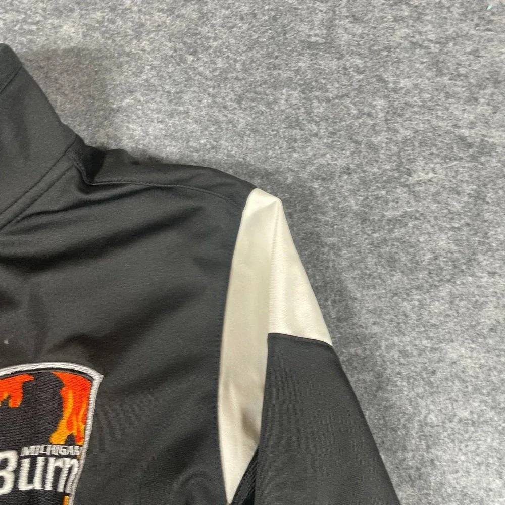 Nike Jacket Boys XL Black Full Zip Track Swoosh Embroidered Soccer Futbol School